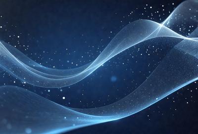 The primary subject of the image is a blue and white swirl, which appears to be a digital art or illustration. The setting is a dark background, which contrasts with the swirl, creating a visually striking scene. The visual style is modern and artistic, with the swirl being the main focus of the image. The colors and mood are predominantly blue and white, giving the image a sense of calmness and sophistication.