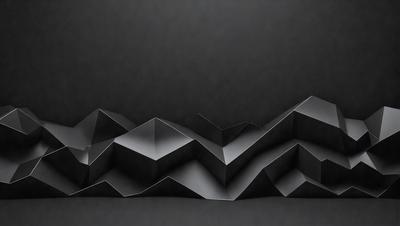 The primary subject of the image is a black and white geometric pattern. The setting is a black background, which creates a striking contrast with the pattern. The visual style is a combination of digital art and illustration, giving the image a modern and artistic appearance. The dominant colors are black and white, which contribute to the overall mood of the image, which is minimalistic and elegant.
