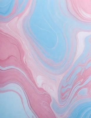 The primary subject of the image is a swirling, colorful pattern that resembles a painting or a digital artwork. The setting is a blue and pink background, which adds to the vibrant and lively atmosphere of the scene. The visual style is a combination of photo and digital art, creating a unique and captivating appearance. The dominant colors are pink and blue, which evoke a sense of warmth and tranquility.
