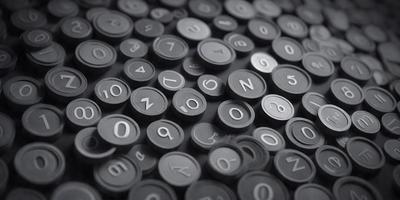 The primary subject of the image is a close-up of a collection of black alphabet letters. The letters are arranged in a visually appealing manner, creating a sense of depth and texture. The setting is a black background, which contrasts with the letters, making them stand out. The visual style is a close-up of the letters, emphasizing their individual shapes and forms. The colors and mood of the image are predominantly black, giving it a bold and striking appearance.