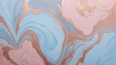 The primary subject of the image is a blue and gold swirl pattern, which is the main focus of the image. The setting is a pink background, which adds a contrasting color to the scene. The visual style of the image is a combination of digital art and illustration, creating a unique and artistic representation of the swirl pattern. The dominant colors in the image are blue and gold, giving the overall atmosphere a sense of elegance and sophistication.