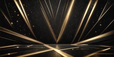 The primary subject of the image is a gold star pattern, which is the main object, scene, or focus of the image. The setting or background features a black background with a gold star pattern, creating a visually striking contrast. The visual style of the image is a combination of photo and digital art, as it appears to be a photograph with a digital art-like pattern. The colors and mood of the image are predominantly gold and black, giving it a sophisticated and elegant appearance.