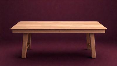 The primary subject of the image is a wooden bench. The bench is placed on a red surface, which serves as the setting or background. The visual style of the image is a photo, capturing the wooden bench in its natural environment. The colors and mood of the image are predominantly red, creating a warm and inviting atmosphere.