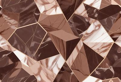 The primary subject of the image is a marble pattern, which is the main object, scene, or focus of the image. The setting or background features a marble surface, which adds to the visual style of the image. The colors and mood of the image are predominantly brown and earthy tones, creating a warm and natural atmosphere.