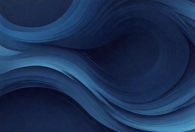 The primary subject of the image is a blue ocean wave. The setting is the ocean, and the visual style is a digital art or illustration. The dominant colors are blue and white, creating a serene and calming atmosphere.