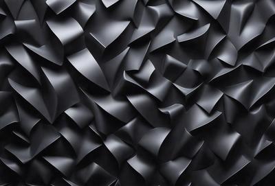 The primary subject of the image is a black and white patterned wallpaper. The setting is a black background, which emphasizes the pattern and texture of the wallpaper. The visual style is a close-up of the wallpaper, showcasing its intricate design. The colors and mood of the image are predominantly black and white, giving it a classic and timeless appearance.