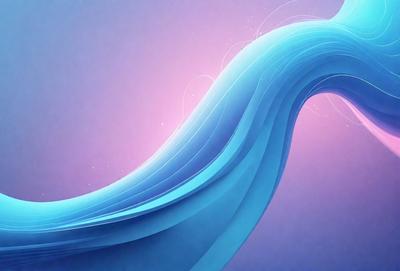 The primary subject of the image is a blue wave, which is the main object, scene, or focus of the image. The setting/background features a purple sky, creating a contrasting and visually appealing environment. The visual style of the image is digital art, as it is a computer-generated representation of a wave. The dominant colors in the image are blue and purple, giving it a calming and serene atmosphere.