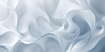 The primary subject of the image is a white, flowing, and swirling pattern. The setting is a white background, which creates a clean and minimalist appearance. The visual style is a combination of digital art and illustration, as the pattern is intricate and detailed. The colors and mood of the image are predominantly white, giving it a calm and serene atmosphere.