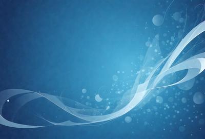 The primary subject of the image is a blue background with a pattern of white bubbles. The setting is a blue sky, and the visual style is digital art. The dominant colors are blue and white, creating a calm and serene atmosphere.