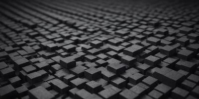 The primary subject of the image is a black and white pattern, which appears to be a close-up of a black and white checkered floor. The setting is a black background, which contrasts with the pattern. The visual style is a close-up of the pattern, showcasing the intricate details of the checkered floor. The colors and mood of the image are predominantly black and white, giving it a classic and timeless appearance.
