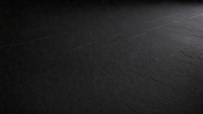 The primary subject of the image is a black leather surface. The setting is a dark room, and the visual style appears to be a photo. The colors and mood of the image are predominantly dark and moody, with the black leather surface being the main focus.