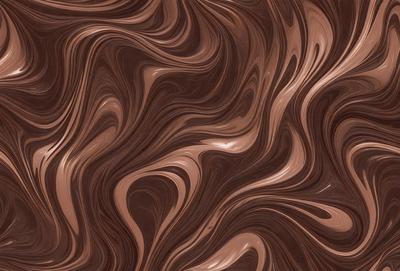The primary subject of the image is a close-up of a brown and white marbled surface, which appears to be a chocolate-colored marble. The setting is a patterned surface, possibly a marble countertop or a piece of artwork. The visual style is a close-up, showcasing the intricate details of the marbled surface. The colors and mood of the image are warm and earthy, with the brown and white marbled surface creating a visually appealing and textured surface.