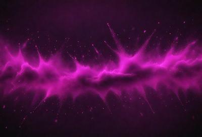 The primary subject of the image is a purple, pink, and white cloud. The cloud is floating in a dark purple background, creating a striking contrast. The visual style of the image is a combination of digital art and illustration, giving it a unique and artistic appearance. The colors and mood of the image are predominantly purple and pink, with the white cloud adding a touch of brightness and contrast to the overall atmosphere.