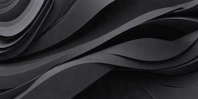 The primary subject of the image is a black and white artwork featuring a pattern of swirls and curves. The setting is a black background, which emphasizes the artwork's visual style. The artwork appears to be a digital illustration or a drawing, showcasing the artist's skill in creating intricate patterns. The overall atmosphere of the image is elegant and sophisticated, with the black and white color scheme adding a sense of timelessness and sophistication.
