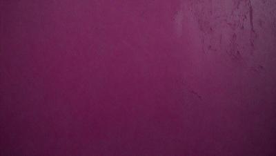 The primary subject of the image is a close-up of a red leather surface. The setting is a room with a red wall, and the visual style is a photo. The dominant colors in the image are red and purple, creating a warm and vibrant atmosphere.