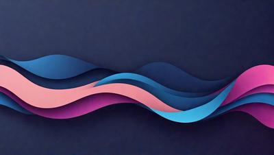 The primary subject of the image is a blue and purple wave, which is the main focus of the scene. The wave is depicted in a digital art style, giving it a modern and visually appealing appearance. The setting is a dark background, which contrasts with the vibrant colors of the wave, creating a striking visual effect. The overall atmosphere of the image is dynamic and energetic, as the wave appears to be in motion.