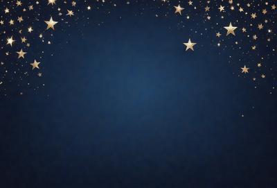 The primary subject of the image is a blue background with a star pattern. The setting is a night sky, and the visual style is a digital art or illustration. The dominant colors are blue and white, creating a calm and serene atmosphere.