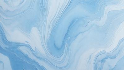 The primary subject of the image is a blue and white swirling pattern, which appears to be a painting or a digital artwork. The setting is a blue background, and the visual style suggests that it is a digital artwork or a painting. The dominant colors in the image are blue and white, creating a calming and serene atmosphere.