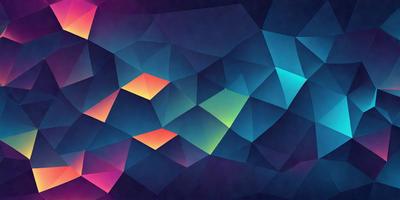 The primary subject of the image is a geometric pattern, featuring a mix of blue, green, and orange colors. The setting is a dark blue background, which contrasts with the vibrant colors of the pattern. The visual style appears to be a digital art or illustration, as it is a well-defined and intricate design. The overall atmosphere of the image is one of creativity and artistic expression.