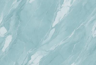 The primary subject of the image is a marble-like patterned wall. The setting is a blue-toned room, which adds a sense of depth and sophistication to the scene. The visual style is a combination of a photo and a digital art, creating a unique and intricate design. The colors and mood of the image are predominantly blue, giving it a calm and serene atmosphere.