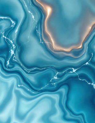 The primary subject of the image is a blue and white swirling pattern, which appears to be a digital art or illustration. The setting is a blue background, and the visual style is a combination of digital art and illustration. The dominant colors are blue and white, creating a calming and serene atmosphere.