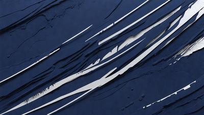 The primary subject of the image is a blue surface with white stripes. The setting is a blue background, and the visual style appears to be a digital art or illustration. The dominant colors are blue and white, creating a calm and soothing atmosphere.