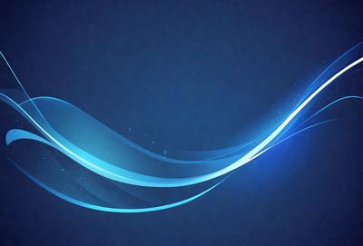 The primary subject of the image is a blue background with a wave-like pattern. The setting is a blue sky, and the visual style is digital art. The dominant colors are blue and white, creating a calm and serene atmosphere.
