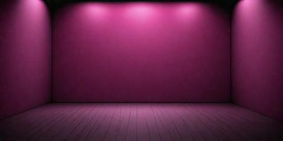 The primary subject of the image is a purple wall with a pink background. The setting is a room with a wooden floor. The visual style is a photo, and the dominant colors are purple and pink, creating a warm and inviting atmosphere.