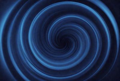 The primary subject of the image is a spiral pattern, which is the main object, scene, or focus of the image. The spiral pattern is set against a blue background, creating a visually striking contrast. The spiral pattern is a digital art piece, showcasing the artist's skill in creating intricate designs. The overall atmosphere of the image is dynamic and captivating, with the blue color evoking a sense of calmness and tranquility.
