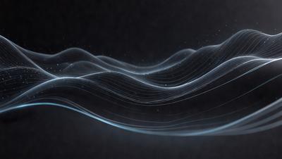 The primary subject of the image is a blue wave or ripple pattern, which appears to be a digital art or illustration. The setting is a dark background, which contrasts with the blue wave. The visual style is a combination of digital art and illustration, creating a unique and captivating image. The colors and mood of the image are predominantly blue, giving it a calm and serene atmosphere.