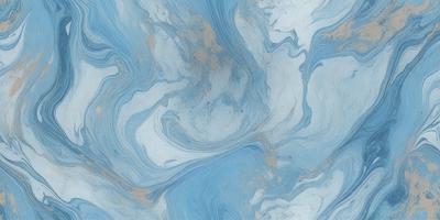 The primary subject of the image is a blue and white swirling pattern, which appears to be a painting or a digital artwork. The setting is a blue and white marbled surface, which adds to the visual style of the image. The colors and mood of the image are predominantly blue and white, creating a sense of calmness and tranquility.