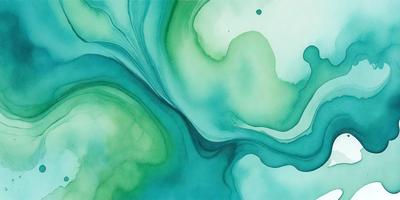 The primary subject of the image is a painting of a blue and green water-like scene. The setting is a blue and green background, which adds to the overall atmosphere of the painting. The visual style of the painting is a mix of digital art and illustration, creating a unique and captivating piece of art. The dominant colors in the painting are blue and green, which evoke a sense of tranquility and serenity.