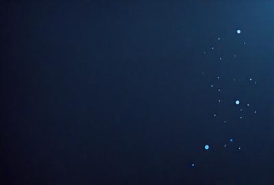 The primary subject of the image is a blue sky with a few white stars scattered throughout. The setting is a dark, starry night, and the visual style is a combination of a photo and digital art. The colors are predominantly blue and white, creating a serene and peaceful atmosphere.