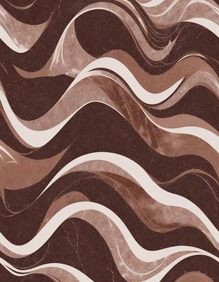 The primary subject of the image is a brown and white striped pattern, which appears to be a marble or stone surface. The setting is a room with a brown and white striped wallpaper, which adds to the overall atmosphere. The visual style of the image is a close-up of the striped pattern, showcasing the intricate details of the design. The colors and mood of the image are warm and inviting, with the brown and white stripes creating a sense of depth and texture.