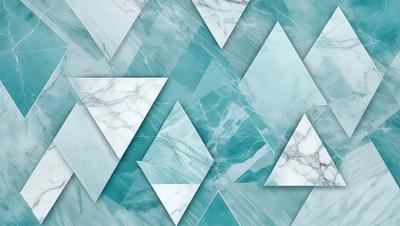 The primary subject of the image is a marble-like pattern, which is a digital artwork. The setting is a blue and white marble-like surface, which serves as the background. The visual style is digital art, and the colors and mood are predominantly blue and white, giving the image a clean and elegant appearance.