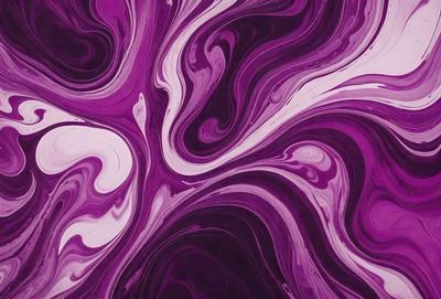 The image features a purple background with a swirling pattern, giving it a vibrant and artistic appearance. The primary subject is a large, swirling purple design that fills the entire frame, creating a visually striking scene. The setting appears to be a creative and imaginative environment, possibly a digital artwork or an illustration. The colors and mood of the image are predominantly purple, which gives it a sense of depth and richness.