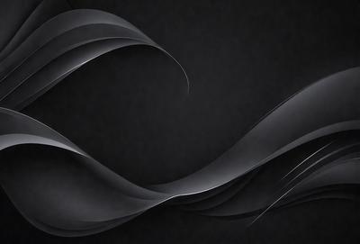 The primary subject of the image is a black and white abstract artwork featuring a swirling pattern. The setting is a dark background, which emphasizes the artwork's design. The visual style is a combination of digital art and illustration, creating a unique and captivating piece. The colors and mood of the image are predominantly black and white, giving it a timeless and elegant appearance.