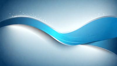 The primary subject of the image is a blue wave, which is the main focus of the scene. The wave is depicted in a digital art style, giving it a modern and visually appealing appearance. The setting is a white background, which provides a clean and minimalist look to the image. The overall atmosphere is calm and serene, as the blue wave is the main subject and the background is simple and uncluttered.