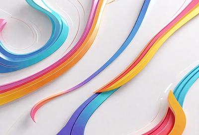 The primary subject of the image is a colorful, swirling pattern made up of various colors, including blue, pink, yellow, and orange. The pattern is displayed on a white surface, creating a visually striking contrast. The visual style of the image is a combination of digital art and illustration, with the swirling pattern resembling a kaleidoscope. The colors and mood of the image are vibrant and lively, evoking a sense of joy and creativity.