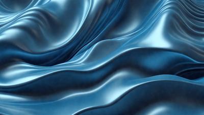 The primary subject of the image is a blue, flowing, and swirling pattern. The setting is a blue background, and the visual style appears to be a digital art or illustration. The dominant colors are blue and silver, creating a calm and soothing atmosphere.