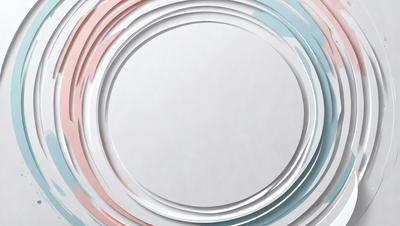 The primary subject of the image is a white plate with a blue border. The plate is placed on a white surface, which is the main object of the image. The setting is a white background, and the visual style is a close-up of the plate. The colors and mood of the image are predominantly white and blue, creating a clean and calm atmosphere.