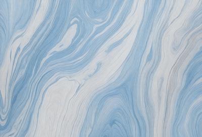 The primary subject of the image is a blue and white patterned surface, which appears to be a painting or a digital artwork. The setting is a blue and white ocean, creating a serene and calming atmosphere. The visual style is a combination of painting and digital art, giving the image a unique and artistic appearance. The dominant colors are blue and white, which contribute to the overall mood of the scene.
