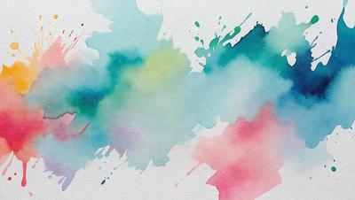 The primary subject of the image is a painting or drawing of a colorful, abstract design. The setting is a white background, which provides a clean and uncluttered appearance. The visual style is a mix of digital art and traditional painting, as it appears to be a digital artwork with a hand-painted feel. The colors and mood of the image are vibrant and lively, with a focus on the various shades of pink, green, and blue.