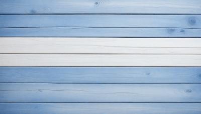 The primary subject of the image is a blue and white wall. The setting is a room with a blue and white wall, and the visual style is a photo. The dominant colors are blue and white, creating a calm and soothing atmosphere.