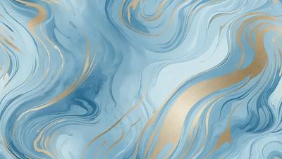 The primary subject of the image is a blue and gold swirling pattern, which appears to be a digital art or illustration. The setting is a blue and gold background, creating a visually appealing contrast. The visual style is a mix of digital art and illustration, giving the image a unique and artistic appearance. The dominant colors are blue and gold, creating a sense of depth and sophistication.