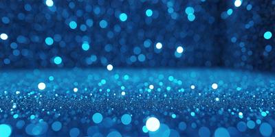The primary subject of the image is a blue background with a pattern of blue lights. The setting appears to be a dark room, and the visual style is a digital art or illustration. The dominant colors are blue and white, creating a calm and serene atmosphere.