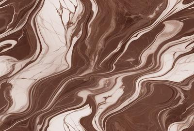 The image features a marbled stone surface with a variety of patterns and colors. The primary subject is the marbled stone, which is the main focus of the image. The setting is a close-up view of the stone, showcasing its intricate and unique design. The visual style is a close-up of the marbled stone, highlighting its texture and patterns. The colors and mood of the image are predominantly brown and earthy tones, giving it a natural and organic appearance.