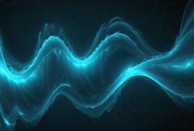 The primary subject of the image is a blue wave or ripple pattern, which appears to be a digital art or illustration. The setting is a dark background, which contrasts with the blue wave. The visual style is modern and captivating, with the blue wave being the main focus of the image. The colors and mood of the image are predominantly blue, creating a sense of calmness and tranquility.