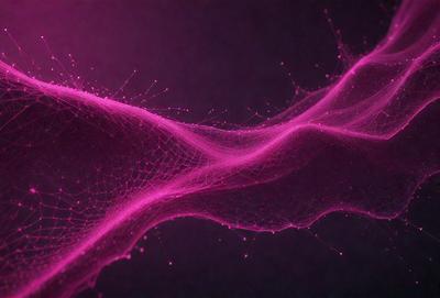 The primary subject of the image is a purple, pink, and white swirling pattern. The setting is a dark background, which contrasts with the vibrant colors of the swirling pattern. The visual style appears to be a digital art or illustration, as the swirling pattern is created through a combination of lines and shapes. The colors and mood of the image are predominantly pink and purple, giving it a soft and elegant appearance.