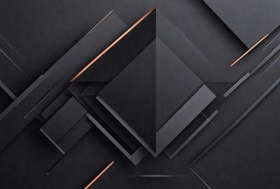 The primary subject of the image is a black and white geometric pattern. The setting is a black background, and the visual style appears to be a digital art or illustration. The dominant colors are black and white, creating a minimalist and modern atmosphere.